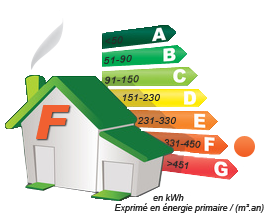 Diagnostic de performance énergétique F ((343 kWh))