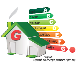 Diagnostic de performance énergétique G ((1274 kWh))